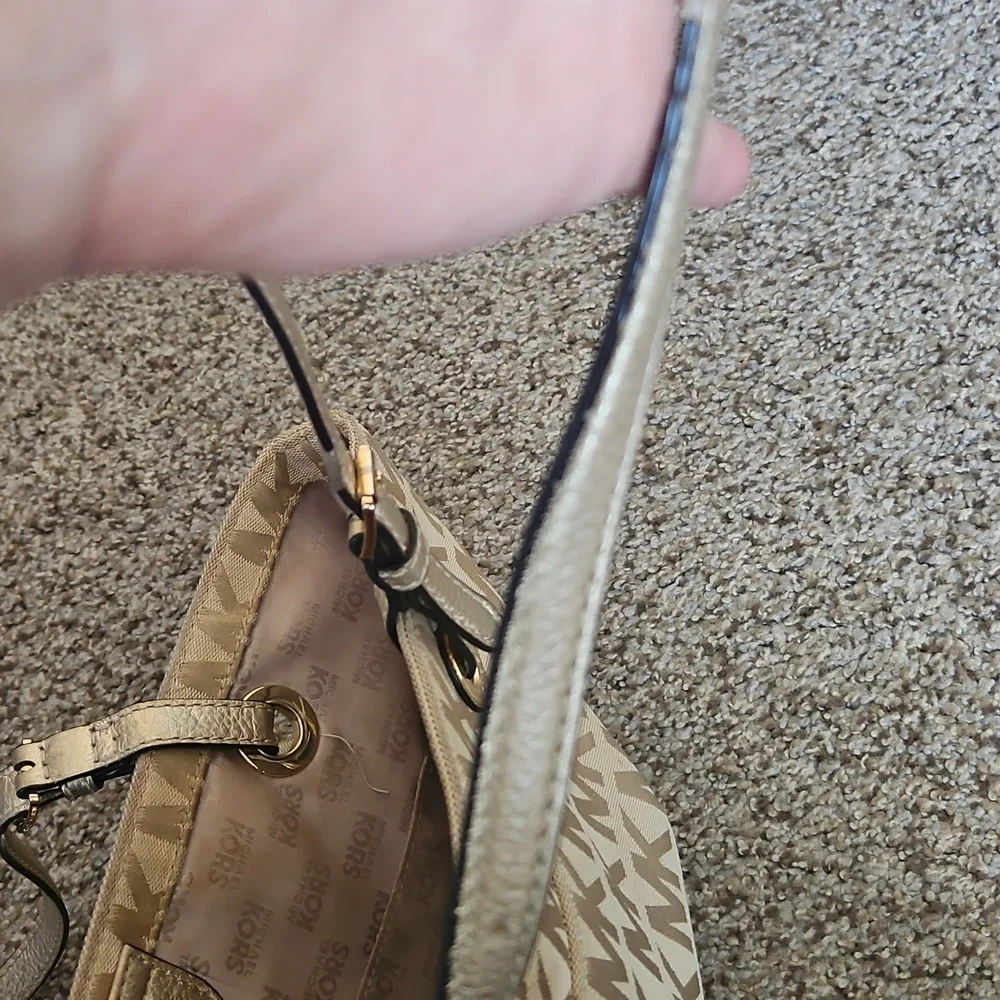 Michael Kors Beige Monogram Tote Bag
